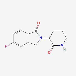 molecular formula C13H13FN2O2 B13692623 5-Fluoro-2-(2-oxopiperidin-3-YL)isoindolin-1-one 