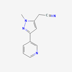 2-(1-methyl-3-(pyridin-3-yl)-1H-pyrazol-5-yl)acetonitrile