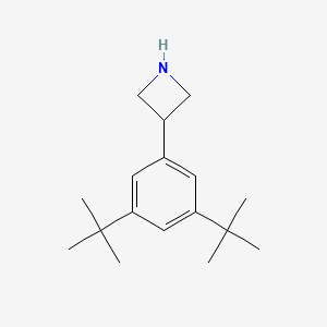 molecular formula C17H27N B13692643 3-(3,5-Di-tert-butylphenyl)azetidine 