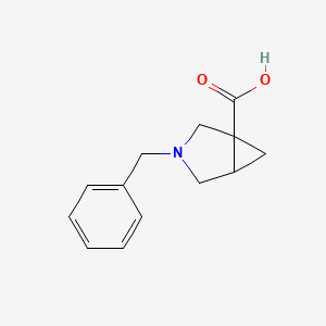 molecular formula C13H15NO2 B1369266 3-苄基-3-氮杂双环[3.1.0]己烷-1-羧酸 CAS No. 63618-03-1