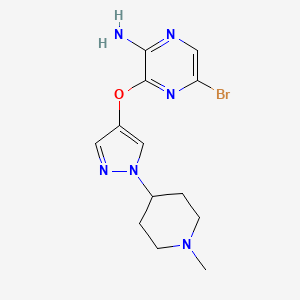 2-Amino-5-bromo-3-[[1-(1-methyl-4-piperidyl)-4-pyrazolyl]oxy]pyrazine