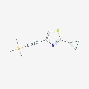 2-Cyclopropyl-4-((trimethylsilyl)ethynyl)thiazole