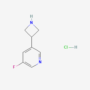 molecular formula C8H10ClFN2 B13692696 3-(3-Azetidinyl)-5-fluoropyridine Hydrochloride 