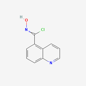 molecular formula C10H7ClN2O B13692712 N-hydroxyquinoline-5-carboximidoyl chloride 