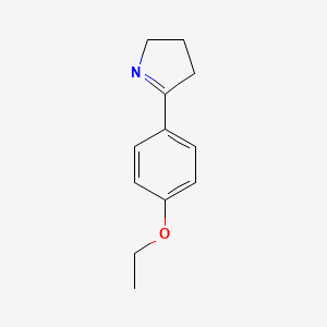 molecular formula C12H15NO B13692713 5-(4-Ethoxyphenyl)-3,4-dihydro-2H-pyrrole CAS No. 91640-11-8