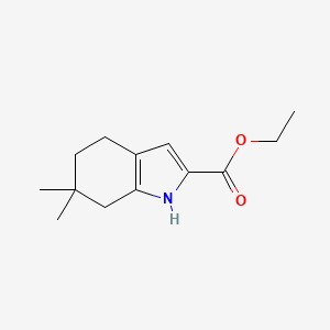 molecular formula C13H19NO2 B13692725 Ethyl 6,6-dimethyl-4,5,6,7-tetrahydro-1H-indole-2-carboxylate 