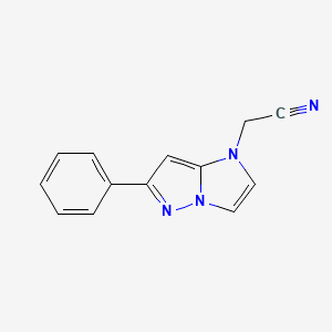 molecular formula C13H10N4 B1369273 2-(6-phenyl-1H-imidazo[1,2-b]pyrazol-1-yl)acetonitrile 