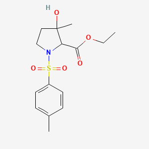Ethyl 3-hydroxy-3-methyl-1-tosylpyrrolidine-2-carboxylate