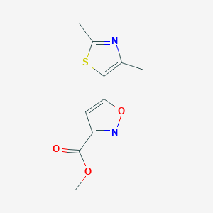 molecular formula C10H10N2O3S B13692765 Methyl 5-(2,4-Dimethyl-5-thiazolyl)isoxazole-3-carboxylate 