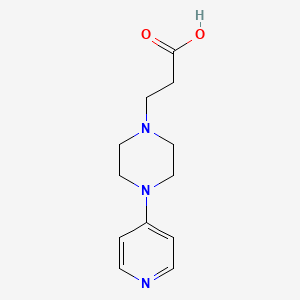 molecular formula C12H17N3O2 B1369281 3-[4-(Pyridin-4-yl)piperazin-1-yl]propanoic acid 