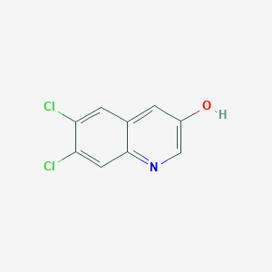 molecular formula C9H5Cl2NO B13692810 6,7-Dichloroquinolin-3-ol 