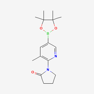 molecular formula C16H23BN2O3 B13692842 5-Methyl-6-(2-oxo-1-pyrrolidinyl)pyridine-3-boronic Acid Pinacol Ester 