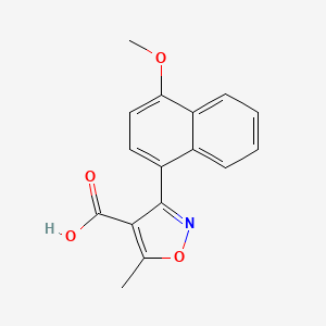 molecular formula C16H13NO4 B13692867 3-(4-Methoxy-1-naphthyl)-5-methylisoxazole-4-carboxylic Acid 