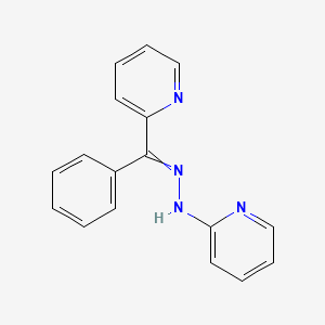 molecular formula C17H14N4 B13692886 2-[Phenyl[2-(2-pyridyl)hydrazono]methyl]pyridine 