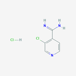 molecular formula C6H7Cl2N3 B13692894 3-Chloropyridine-4-carboximidamide Hydrochloride 