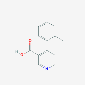 molecular formula C13H11NO2 B1369290 4-(2-Methylphenyl)pyridine-3-carboxylic acid CAS No. 207850-76-8