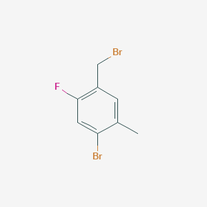 molecular formula C8H7Br2F B13692908 4-Bromo-2-fluoro-5-methylbenzyl Bromide 