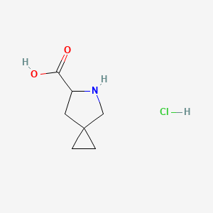 molecular formula C7H12ClNO2 B13692928 5-Azaspiro[2.4]heptane-6-carboxylic acid hydrochloride 