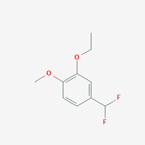 molecular formula C10H12F2O2 B13692942 4-(Difluoromethyl)-2-ethoxyanisole 