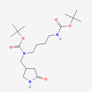 4-[[Boc[4-(Boc-amino)butyl]amino]methyl]-2-pyrrolidinone