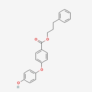 molecular formula C22H20O4 B13692953 3-Phenylpropyl 4-(4-Hydroxyphenoxy)benzoate 