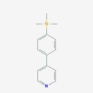 molecular formula C14H17NSi B13692961 4-[4-(Trimethylsilyl)phenyl]pyridine 