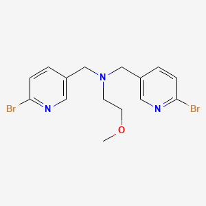 molecular formula C15H17Br2N3O B13692966 N,N-Bis[(6-bromo-3-pyridyl)methyl]-2-methoxyethanamine 