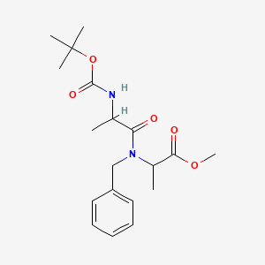 molecular formula C19H28N2O5 B13692982 Methyl (S)-2-[(R)-N-Benzyl-2-(Boc-amino)propanamido]propanoate 