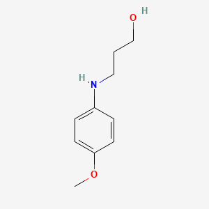 molecular formula C10H15NO2 B1369299 3-[(4-Methoxyphenyl)amino]propan-1-ol 