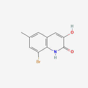 molecular formula C10H8BrNO2 B13692997 8-Bromo-3-hydroxy-6-methylquinolin-2(1H)-one 