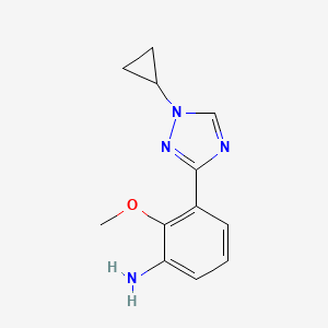 3-(1-Cyclopropyl-1H-1,2,4-triazol-3-yl)-2-methoxyaniline