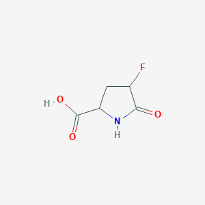 molecular formula C5H6FNO3 B13693033 4-Fluoro-5-oxopyrrolidine-2-carboxylic acid 