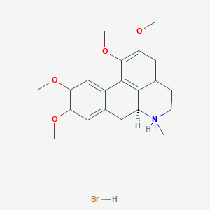 molecular formula C21H27BrNO4+ B1369308 (6As)-1,2,9,10-tetramethoxy-6-methyl-5,6,6a,7-tetrahydro-4H-dibenzo[de,g]quinolin-6-ium;hydrobromide 