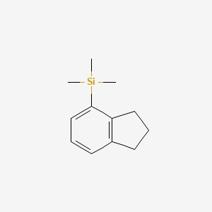 molecular formula C12H18Si B13693091 (4-Indanyl)trimethylsilane 