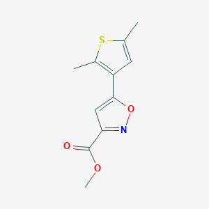 molecular formula C11H11NO3S B13693130 Methyl 5-(2,5-Dimethyl-3-thienyl)isoxazole-3-carboxylate 