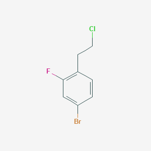 molecular formula C8H7BrClF B13693143 4-Bromo-1-(2-chloroethyl)-2-fluorobenzene 