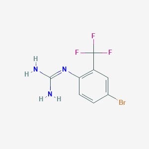 molecular formula C8H7BrF3N3 B13693158 1-[4-Bromo-2-(trifluoromethyl)phenyl]guanidine 