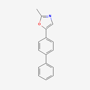 molecular formula C16H13NO B13693163 5-(4-Biphenylyl)-2-methyloxazole 