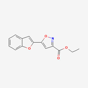 molecular formula C14H11NO4 B13693188 Ethyl 5-(2-Benzofuryl)isoxazole-3-carboxylate 