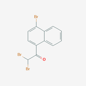 molecular formula C12H7Br3O B13693195 2,2-dibromo-1-(4-bromonaphthalen-1-yl)ethanone 