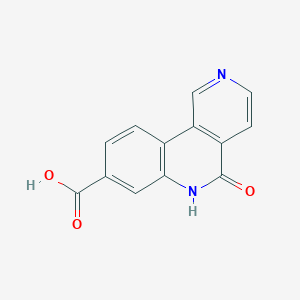 molecular formula C13H8N2O3 B13693204 5-Oxo-5,6-dihydrobenzo[c][2,6]naphthyridine-8-carboxylic acid 