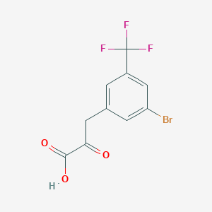 molecular formula C10H6BrF3O3 B13693206 3-[3-Bromo-5-(trifluoromethyl)phenyl]-2-oxopropanoic acid 