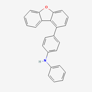 molecular formula C24H17NO B13693245 4-(Dibenzo[b,d]furan-1-yl)-N-phenylaniline 