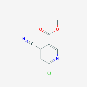 molecular formula C8H5ClN2O2 B13693248 Methyl 6-chloro-4-cyanonicotinate 