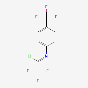 molecular formula C9H4ClF6N B13693271 2,2,2-Trifluoro-N-[4-(trifluoromethyl)phenyl]acetimidoyl Chloride 