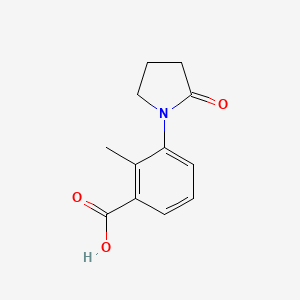 molecular formula C12H13NO3 B13693278 2-Methyl-3-(2-oxo-1-pyrrolidinyl)benzoic Acid 