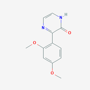 molecular formula C12H12N2O3 B13693307 3-(2,4-Dimethoxyphenyl)pyrazin-2(1H)-one 