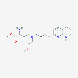 molecular formula C20H34N4O3 B13693310 Methyl (S)-2-Amino-4-[(2-methoxyethyl)[4-(5,6,7,8-tetrahydro-1,8-naphthyridin-2-yl)butyl]amino]butanoate 