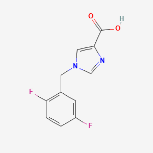 molecular formula C11H8F2N2O2 B1369332 1-(2,5-difluorobenzyl)-1H-imidazole-4-carboxylic acid 