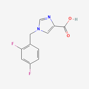 molecular formula C11H8F2N2O2 B1369334 1-(2,4-difluorobenzyl)-1H-imidazole-4-carboxylic acid 